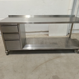 Mobile s/s table - 200x70x93 cm 